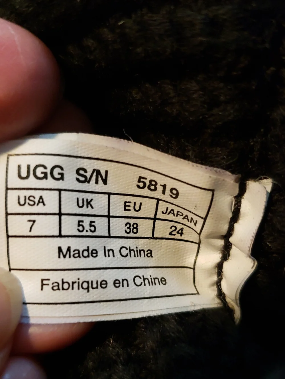 UGG Black Knee-High Cardy Knit Button Boot 7